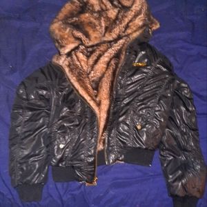 Reversible faux fur